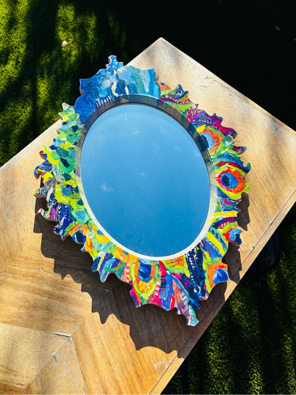 Vibrant Multicolor Decorative Wall Mirror - Deny designs